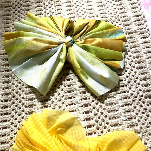 FREE Shipping! Striped Fan Bow Barrette Set Size:  5"L, 3"W - Picture 11 of 16